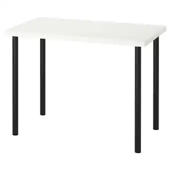 IKEA Linnmon / adils Table, white/black, 100x60 cm offer