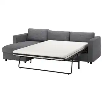 IKEA Vimle 3-seat sofa-bed, with chaise longue/lejde grey/black offer