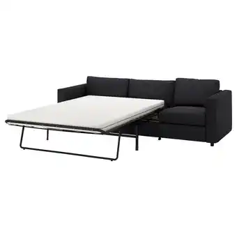 Vimle 3-seat sofa-bed, Hillared anthracite