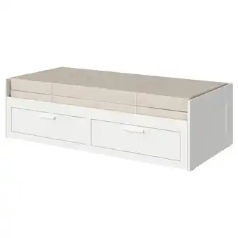 IKEA Brimnes Day-bed w 2 drawers/2 mattresses, white/vannareid extra firm, Single offer
