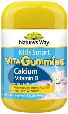 BIG W Nature's Way Kids Smart Calcium + Vitamin D Vita Gummies 60 Pastilles offer