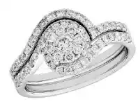 Grahams Jewellers Diamond 0.75ct Bridal Set in 9ct White Gold offer