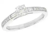 Grahams Jewellers 0.60ct Diamond Solitaire Ring in 9ct White Gold offer