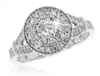 Grahams Jewellers 18ct White Gold 1.00ct Diamond Miracle Solitaire Ring with 1/2 Carat Certified Centre offer