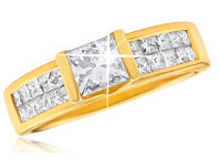 Grahams Jewellers 18ct Yellow Gold 'Princess Celia' Ring with 2 Carats of Diamonds offer