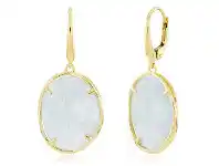 Grahams Jewellers Aquamarine Drop Earrings in 14ct Yellow Gold offer