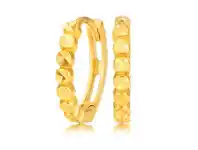 Grahams Jewellers 9ct Gold Hoop Patterned Earrings offer