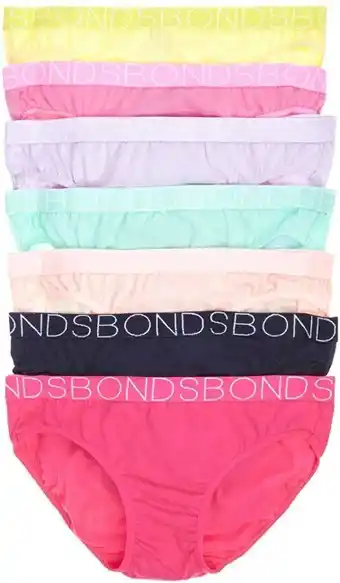 Bonds Everyday Value Girls Bikini 7 Pack - Lilac