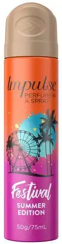 BIG W Impulse Female Body Spray Festival Summer Edition 75mL offer
