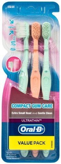 BIG W Oral-B UltraThin Compact Gum Care Toothbrush Extra Soft 3 Pack offer