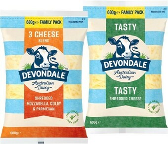 IGA Devondale Shredded Cheese 600g Selected Varieties offer