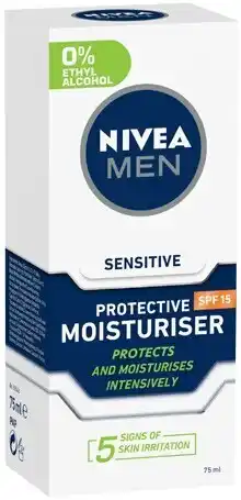 BIG W Nivea Sensitive Protective SPF 15 Moisturiser 75mL offer