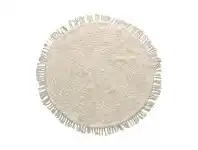 LivingStyles Barbany Hand Woven Cotton Round Shag Rug, 100cm offer