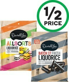 Woolworths Darrell Lea Liquorice, Twists or Allsorts 260-280g offer