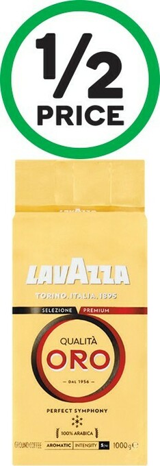Woolworths LavAzza Qualita Oro Coffee Beans or Ground 1 kg offer