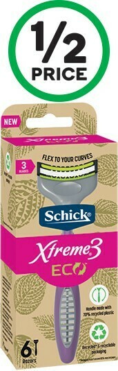 Woolworths Schick Xtreme3 Eco Razor Pk 6 offer