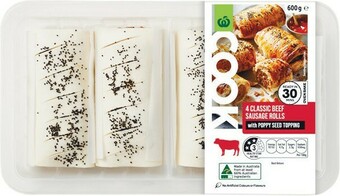 Woolworths Woolworths COOK Classic Beef Sausage Rolls 600g offer