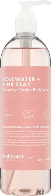 Woolworths Freshwater Rosewater Pink Clay Body Wash 500ml offer