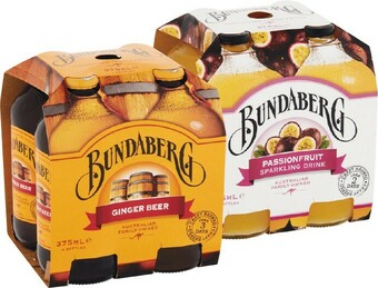 Woolworths Bundaberg Drink Varieties 4 x 375ml offer