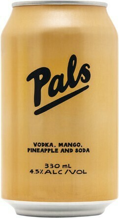 Woolworths Pals Vodka, Mango, Pineapple and Soda Cans 4x330ml offer