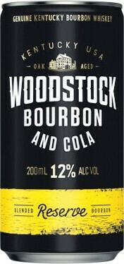 Woolworths Woodstock Bourbon & Cola 12% Cans 4x200ml offer