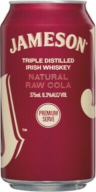 Woolworths Jameson Irish Whiskey & Natural Raw Cola Cans 4x375ml offer