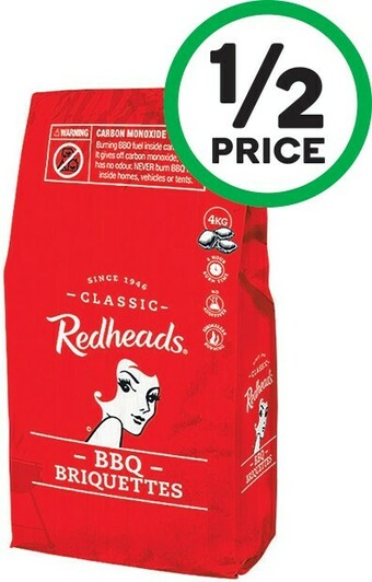 Woolworths Redheads BBQ Charcoal 4 kg offer