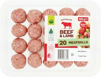 Woolworths Beef & Lamb Meatballs 400g – From the Meat Dept