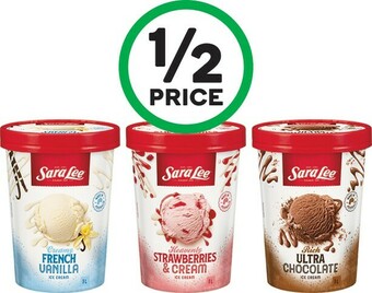 Woolworths Sara Lee Ice Cream 1 Litre offer