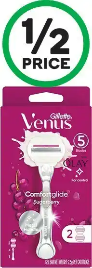 Gillette Venus Comfort Glide Olay Razor Sugarberry Scent Pk 1