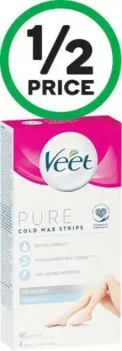 Woolworths Veet Pure Wax Strips Pk 40 offer
