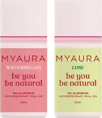 Woolworths MyAura Organics Teen Antiperspirant Roll On 50ml offer