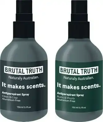 Woolworths Brutal Truth Antiperspirant Deodorant Spray 150ml offer