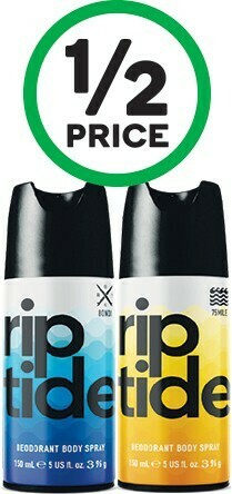 Woolworths Riptide Body Spray 150ml offer
