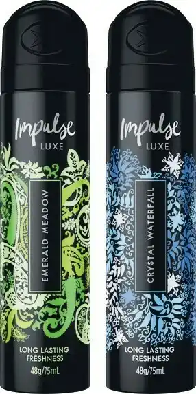 Woolworths Impulse Luxe Body Spray Deodorant 75ml offer