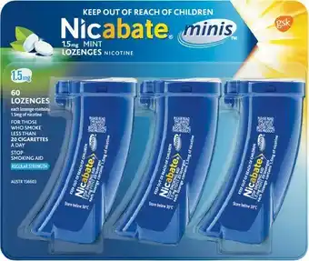 Woolworths Nicabate Quit Smoking Minis Lozenges 1.5mg Pk 60^ offer