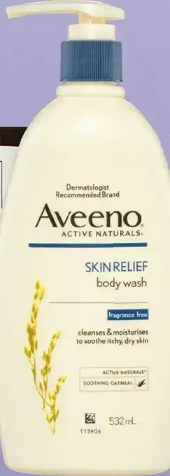 Woolworths Aveeno Body Wash 532ml offer