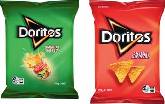 Coles Doritos Corn Chips 150g-170g offer