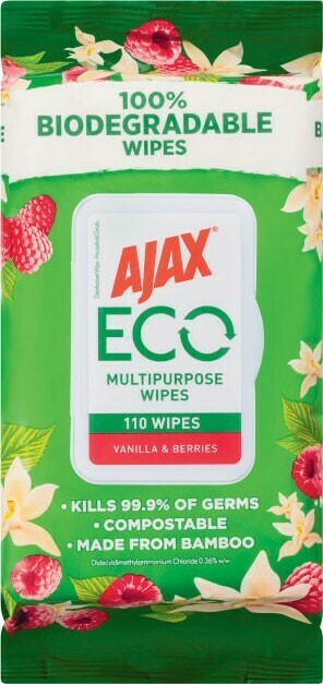 Coles Ajax Eco Multipurpose Wipes 110 Pack offer