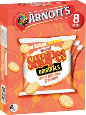 Coles Arnott’s Multipack Shapes Crackers 8 Pack 200g offer