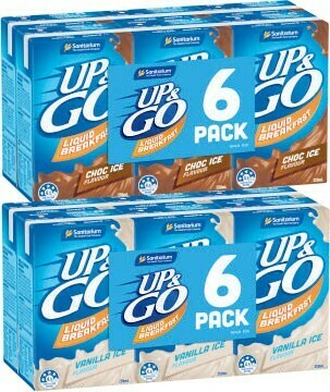 Coles Sanitarium Up&Go Liquid Breakfast 6x250mL offer
