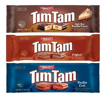 Coles Arnott’s Tim Tam Chocolate Biscuits 160g-200g offer