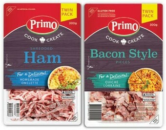 Coles Primo Bacon Style Pieces or Shredded Ham Twin Pack 300g offer