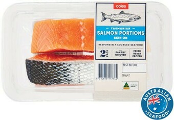 Coles Coles Tasmanian Salmon Skin On 2 Pack 280g offer