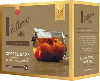 Coles Vittoria Coffee Bags 20 Pack offer