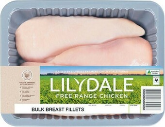 Coles Lilydale Free Range Chicken Breast Fillets Bulk Pack offer