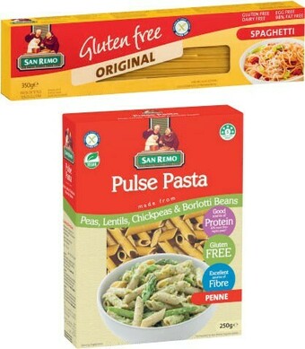 Coles San Remo Spelt, Gluten Free, Pulse, Protein or Fibre Pasta 200g-350g offer
