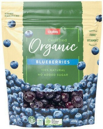 Coles Coles Frozen Organic Fruit 450g offer