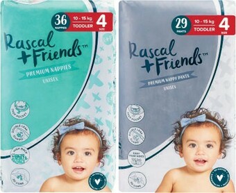 Coles Rascal + Friends Bulk Nappies 30 Pack-54 Pack or Nappy Pants 24 Pack-29 Pack offer