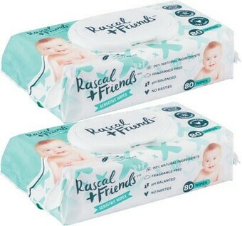 Coles Rascal + Friends Sensitive Wipes 80 Pack offer